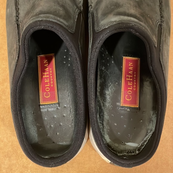 COLE HAAN country Leather slide Black sneaker Women 10 Nike air Bottom Clog - Picture 2 of 11